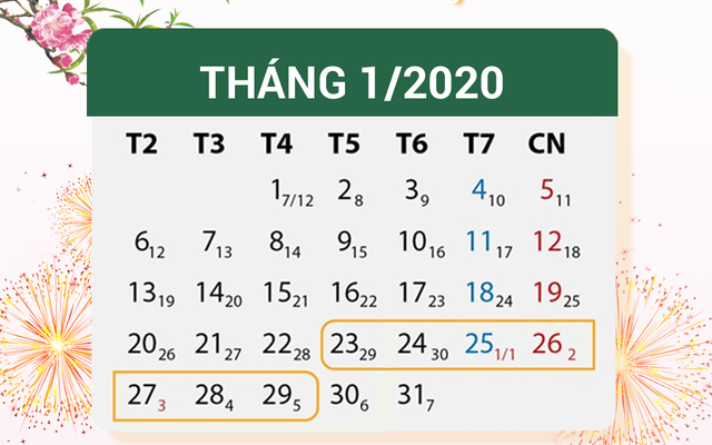 Đăng Ký Lịch Treo Tường 2020