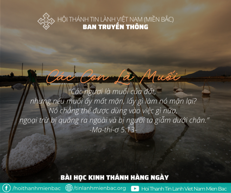 Ngày 20/2: CÁC CON LÀ MUỐI