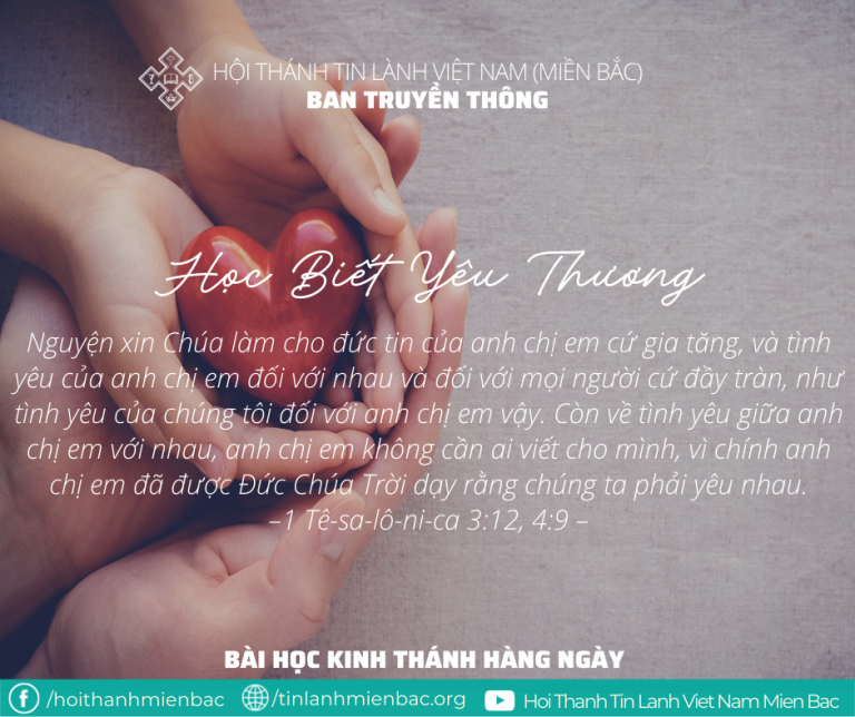 Ngày 15/2: HỌC BIẾT YÊU THƯƠNG